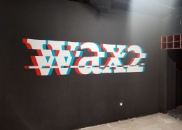 Dizajn stien v priestoroch hudobného klubu WAX2, Bratislava 2023