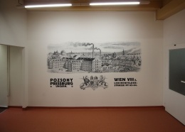 Dizajn steny v priestoroch Krajského pamiatkového úradu Bratislava, 2023